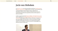 Desktop Screenshot of jorisvanhoboken.nl